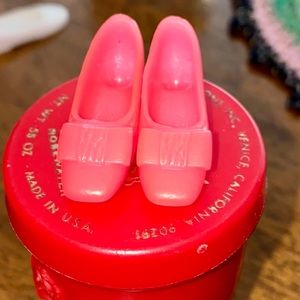 VNTG BARBIE SQUISHY PINK JAPAN BOW HEELS CHUNKY